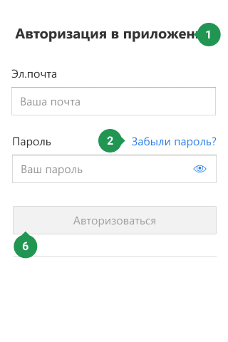 1.1.1 1Авторизация (поля пустые, показан пароль)